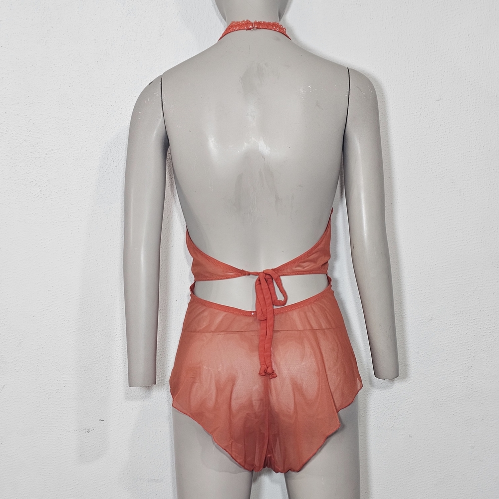 Savage X Fenty Babydoll Sheer Mesh Floral Lace Lingerie Sz XL Straps Romantic - Picture 2 of 8